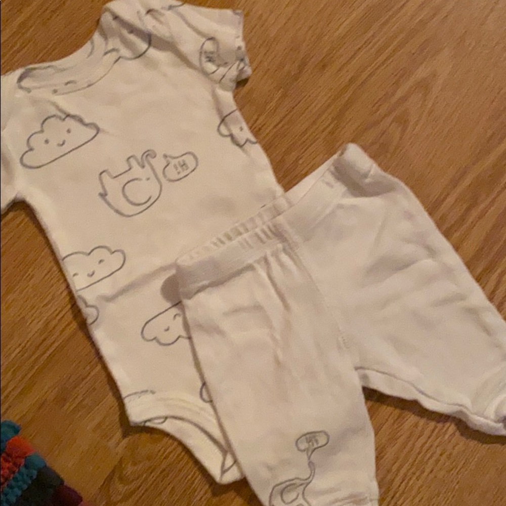 Cute baby onesie and pants set